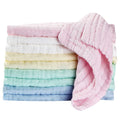Premium Muslin Washcloths and Towels for Newborns - 10-Pack, 10x10 Inches - Ideal for Sensitive Skin and Baby Shower Gifts