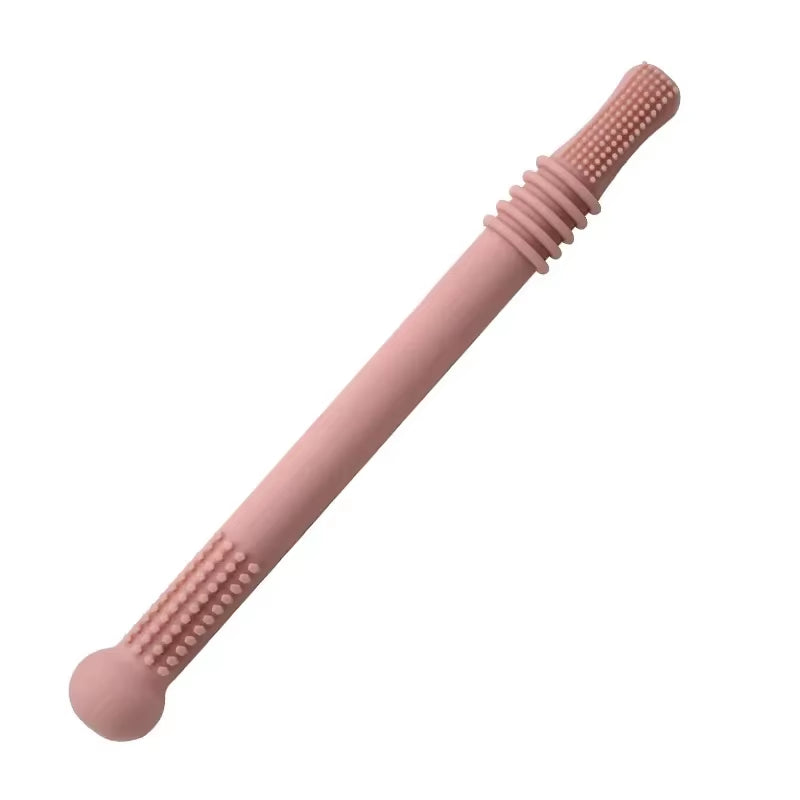 Silicone Baby Teether and Molar Straw - Safe Chewable Toy for Teething Infants