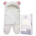 Organic Cotton Baby Swaddle Blanket - Adorable Bear Design, Soft Plush Sherpa Wrap for Newborn Girls, Pink, 0-3 Months, Ideal Registry Gift