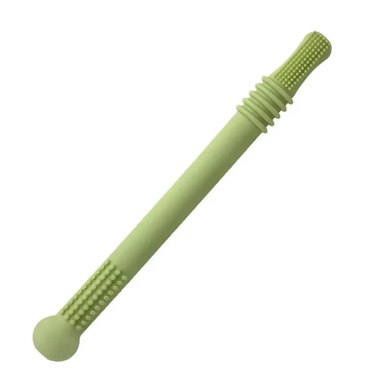 Silicone Baby Teether and Molar Straw - Safe Chewable Toy for Teething Infants