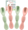 Silicone Baby Spoon Set - First Stage Feeding Utensils for Baby Led Weaning, Gum-Friendly, BPA & Phthalate Free