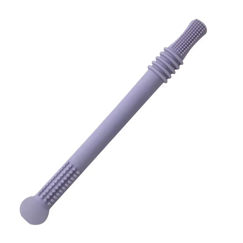 Silicone Baby Teether and Molar Straw - Safe Chewable Toy for Teething Infants