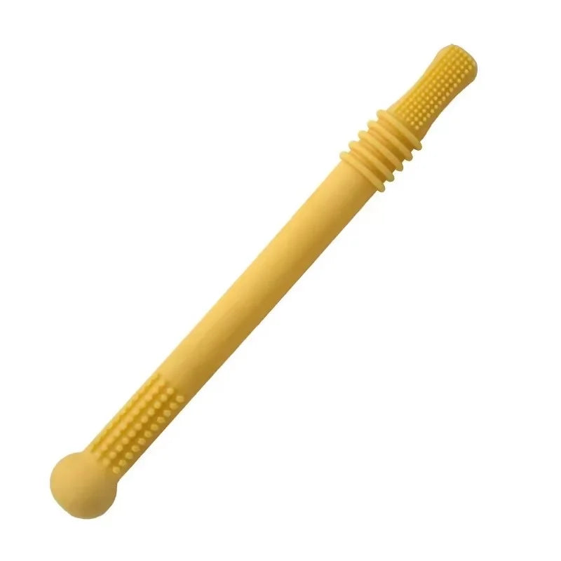 Silicone Baby Teether and Molar Straw - Safe Chewable Toy for Teething Infants