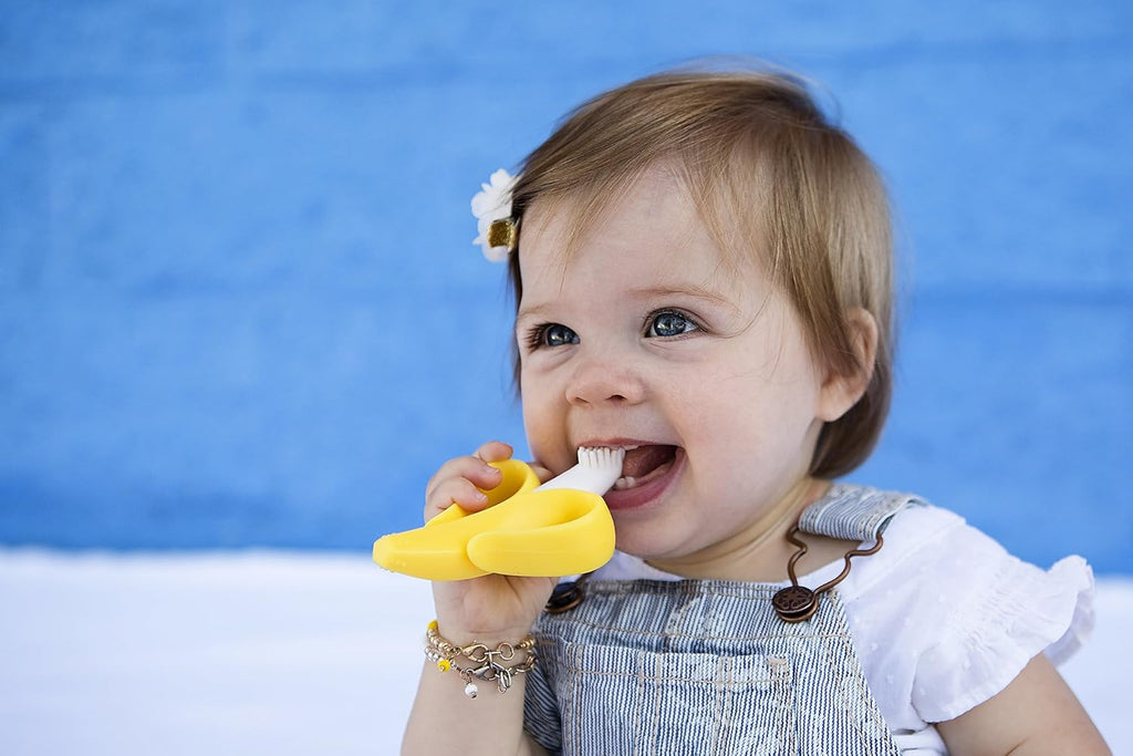 Original Banana Brush Toddler Toothbrush - Made in the USA by a Family-Owned Business