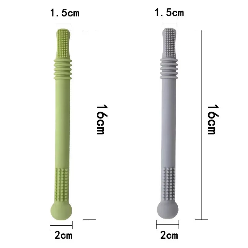 Silicone Baby Teether and Molar Straw - Safe Chewable Toy for Teething Infants