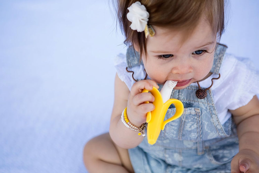 Original Banana Brush Toddler Toothbrush - Made in the USA by a Family-Owned Business