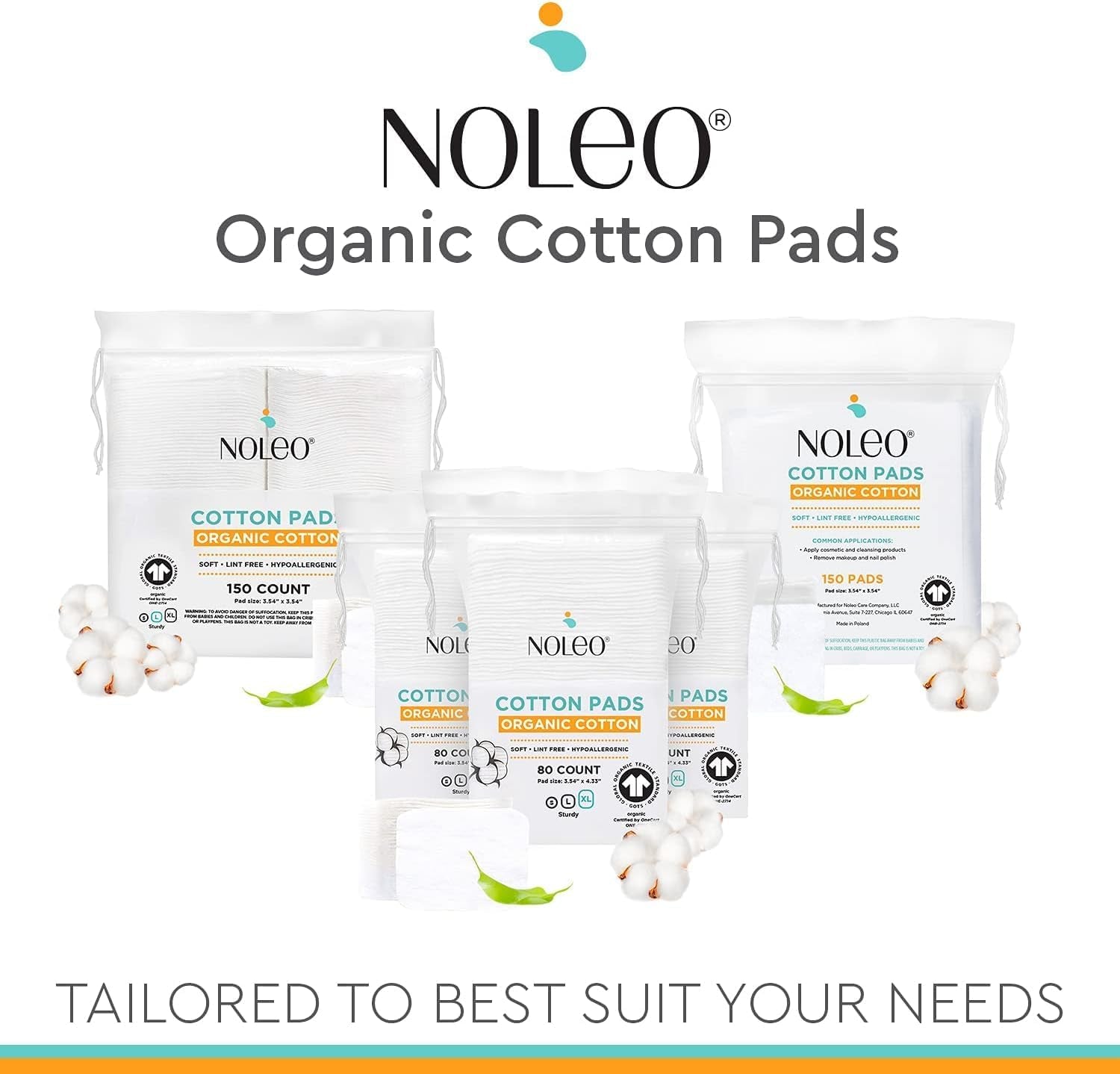 Large Pressed Cotton Rounds and Pads - 150 Count (Single Pack)